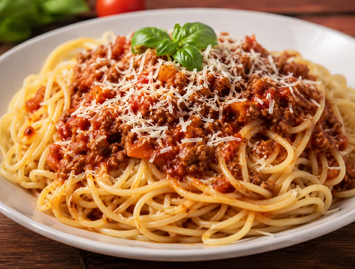 Spaghetti bolognaise garni