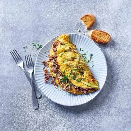 Omelette à la viande 