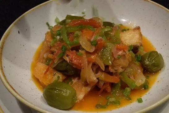 Poisson salé aux aubergines