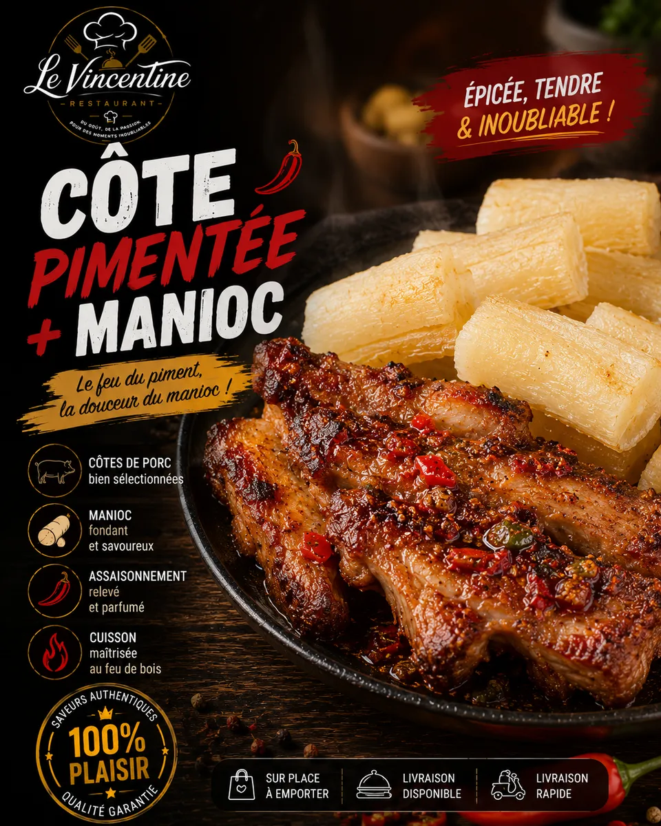 Cote pimenté + manioc