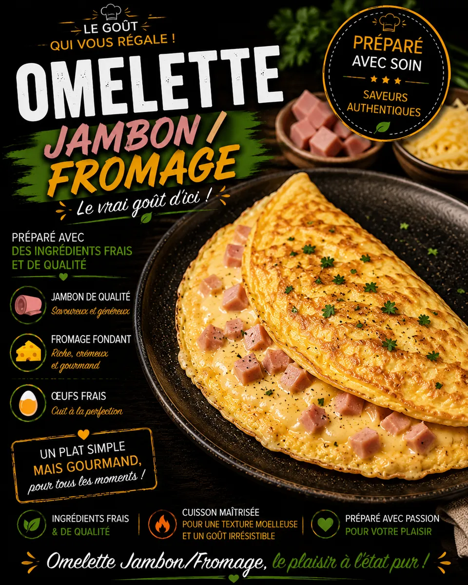 Omelette Jambon/Fromage