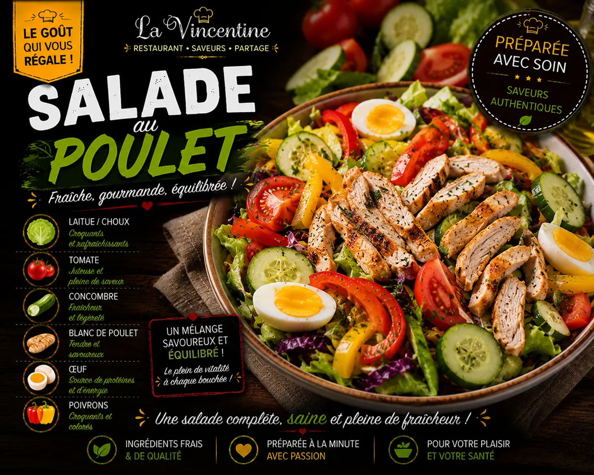 Salade au poulet 