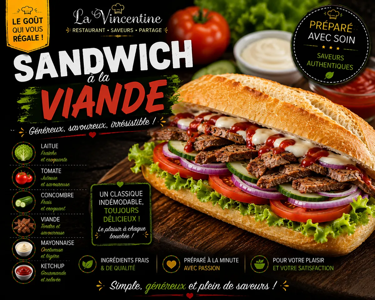 Sandwich à la viande