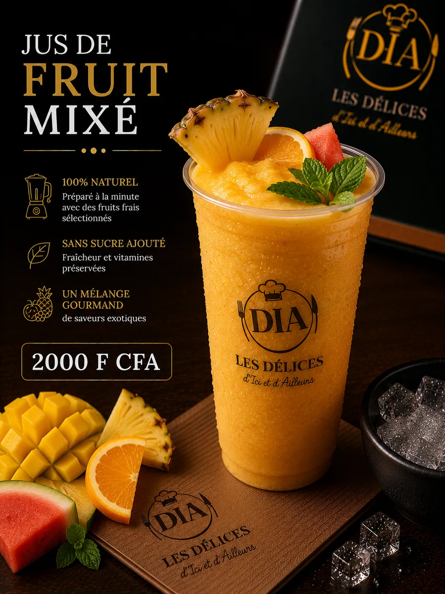 Jus de fruit mixé